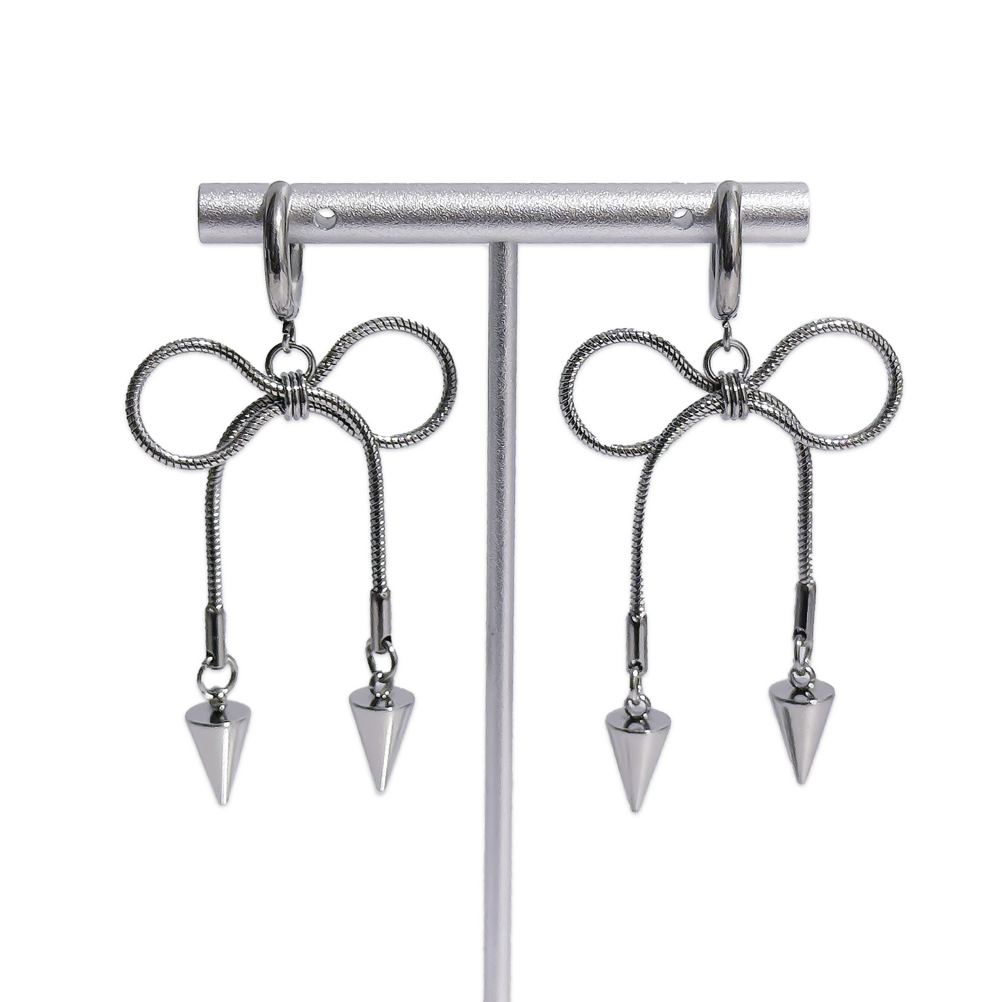 Ribbon Virus Earring with Spikes
