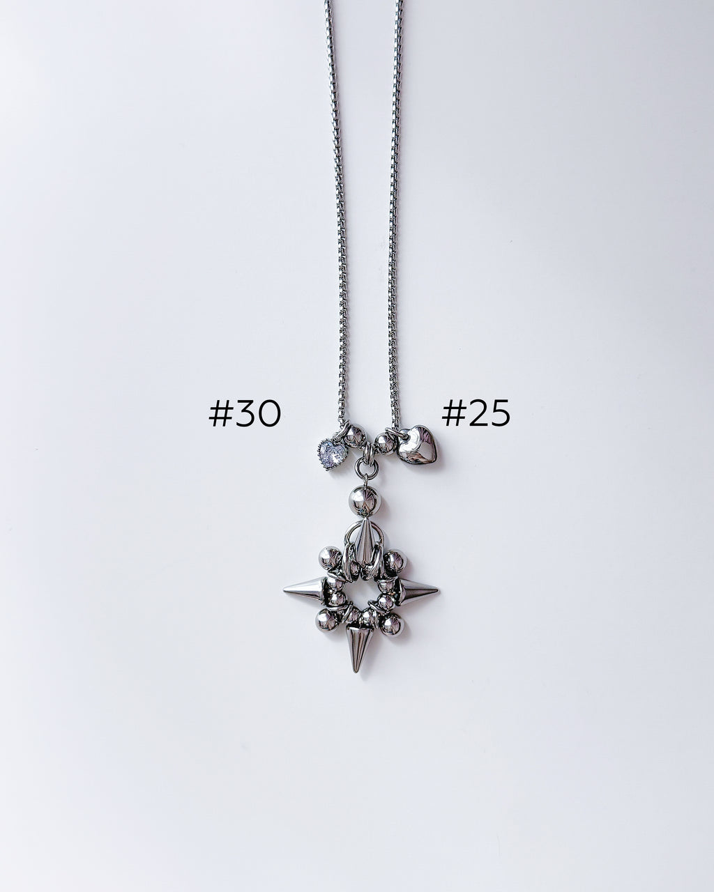 [Long Chain] Facade Necklace Charm Bar