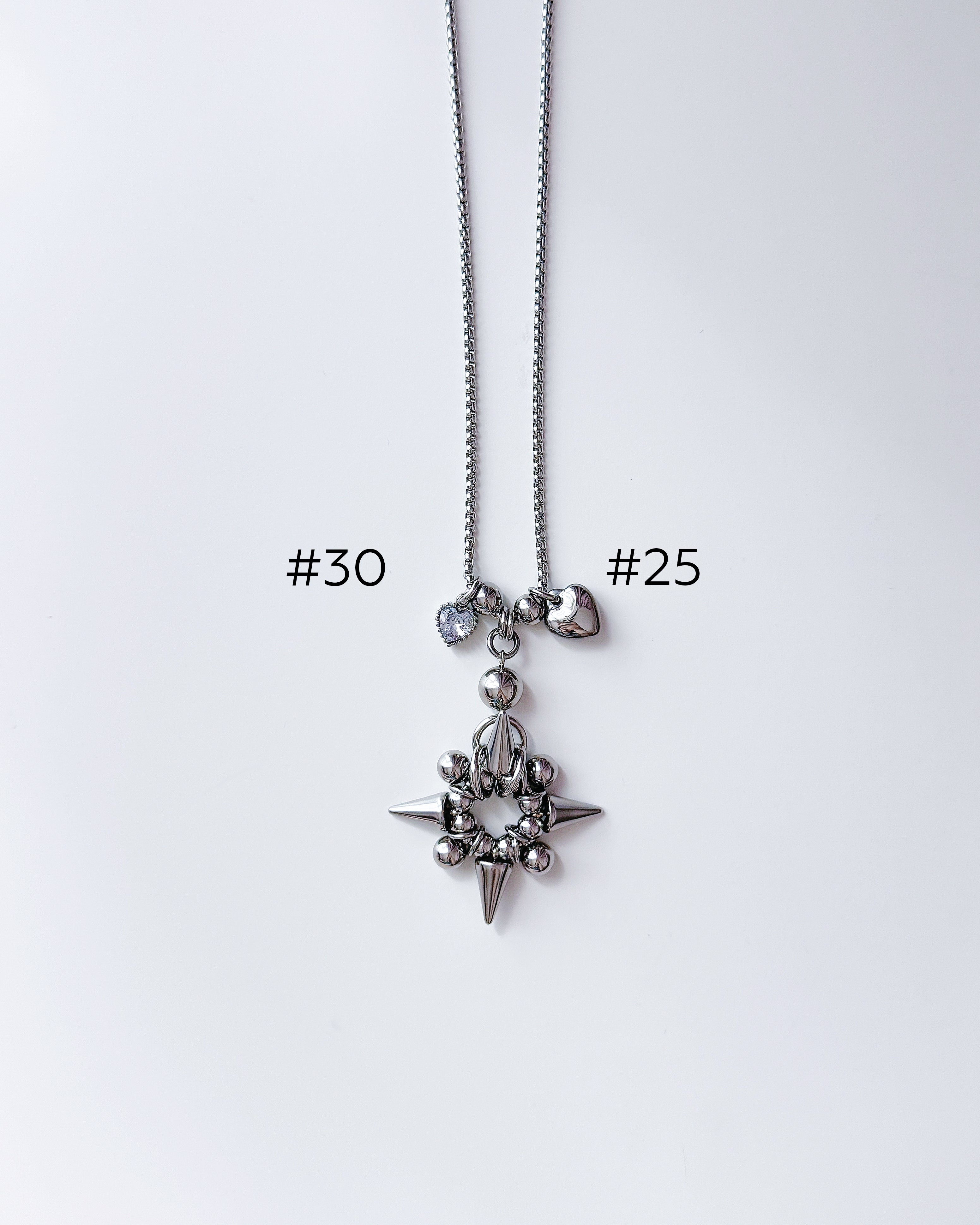 [Long Chain] Facade Necklace Charm Bar
