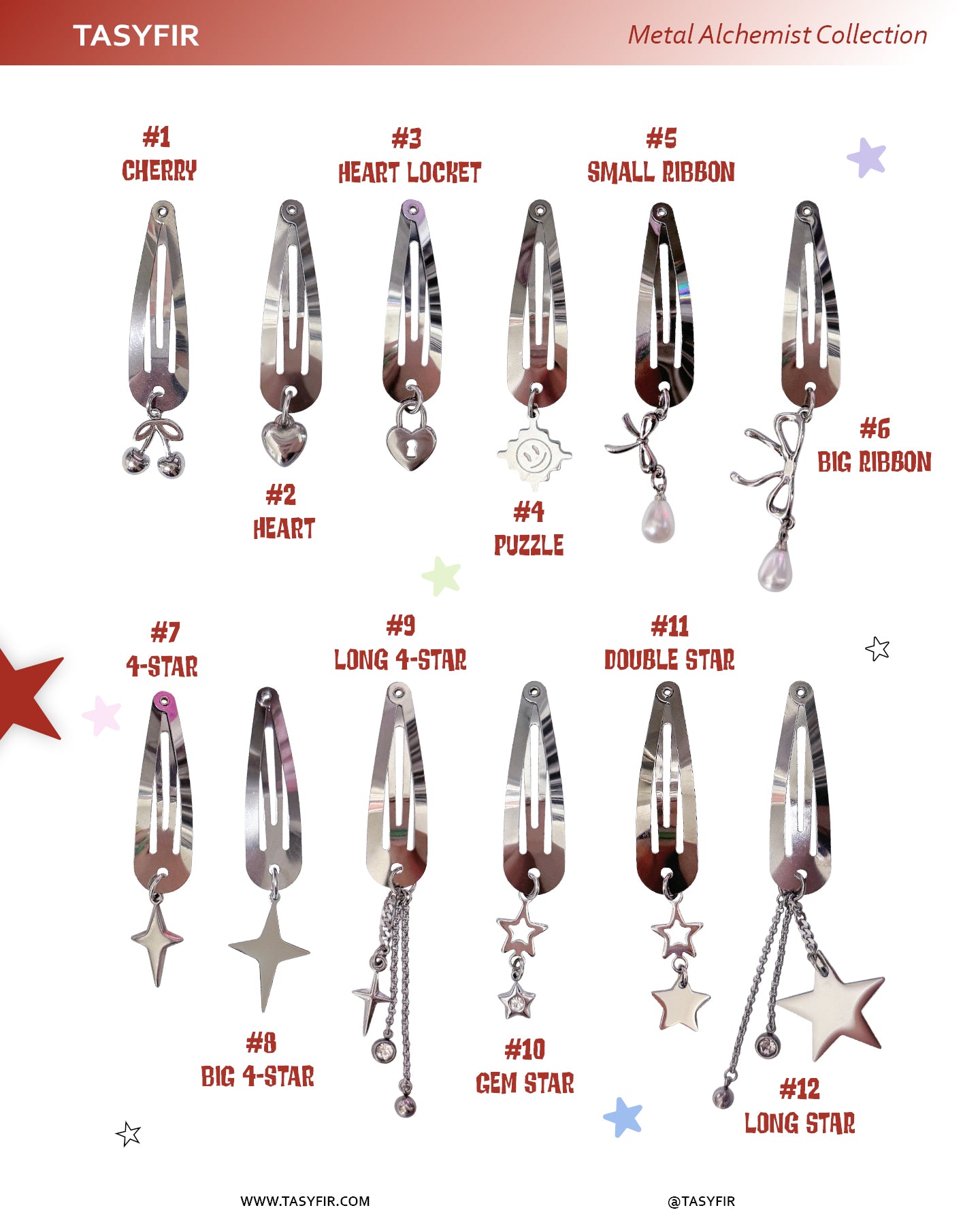 Metal Alchemist Hair Clips