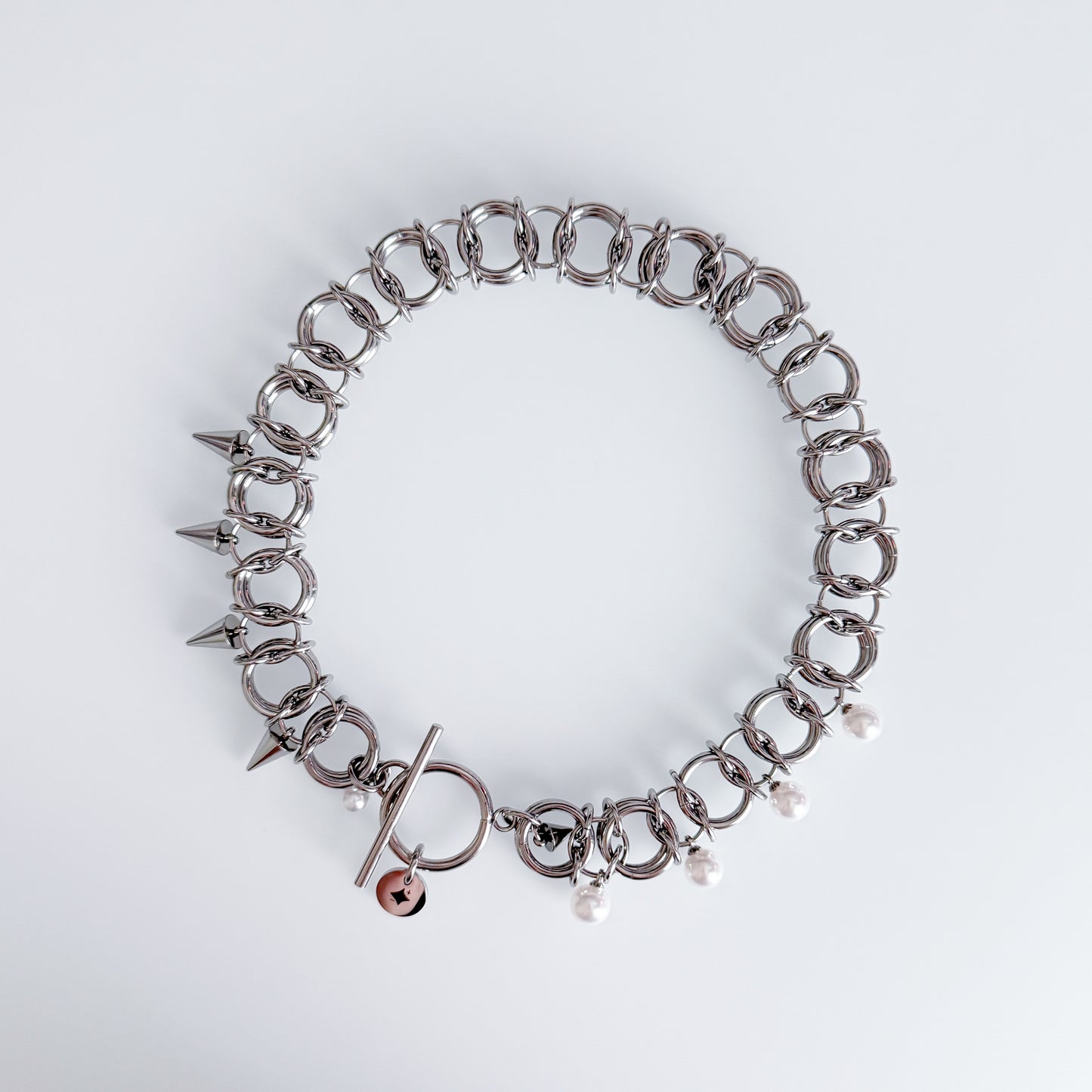 Halfie Choker (Spike and Pearls)