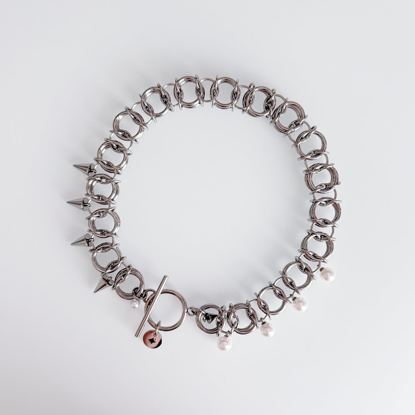 Halfie Choker (Spike and Pearls)