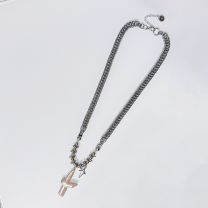 Silver-Gold OOAK Pearl Necklace