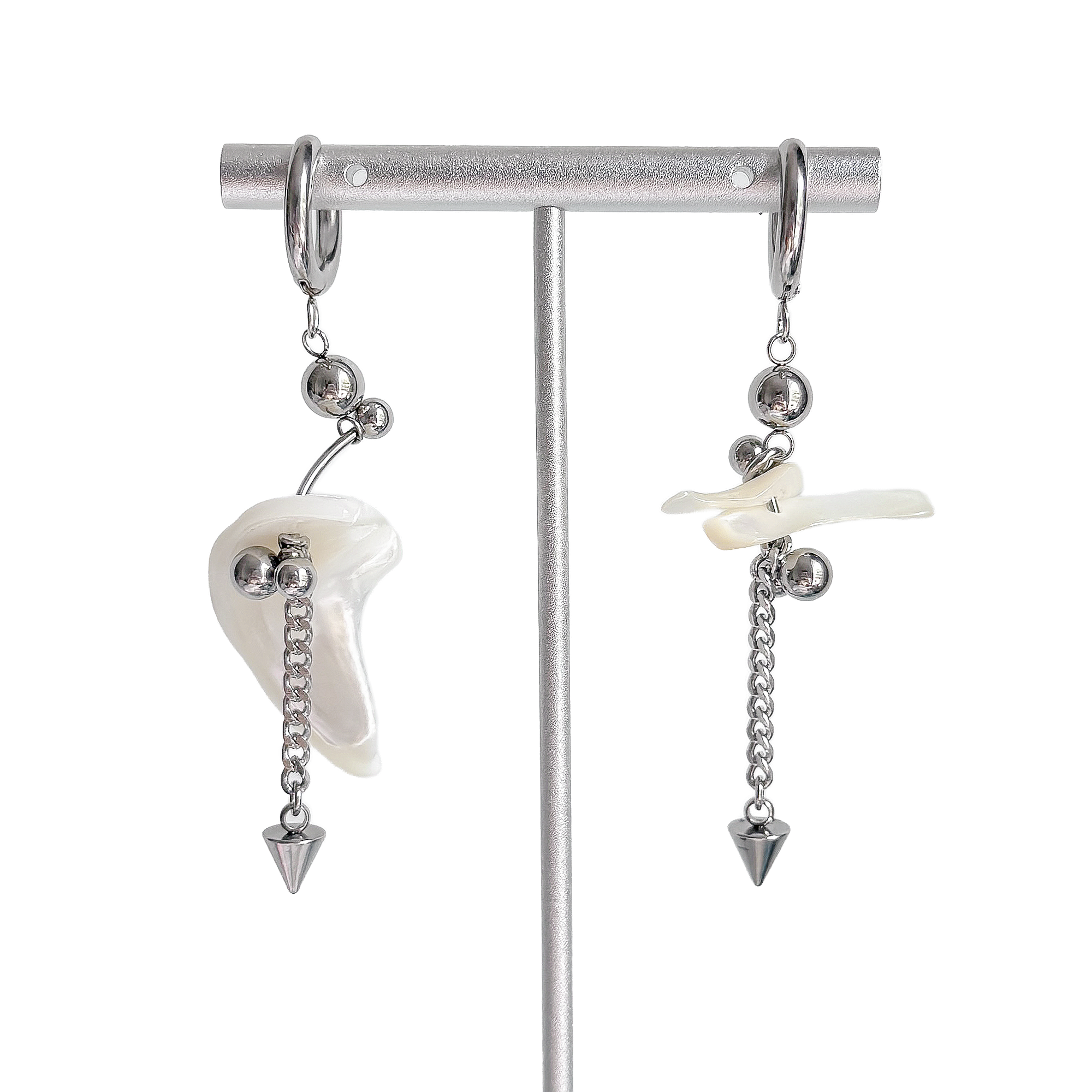 Metal Mix Shell Ear Ring (One of a kind)
