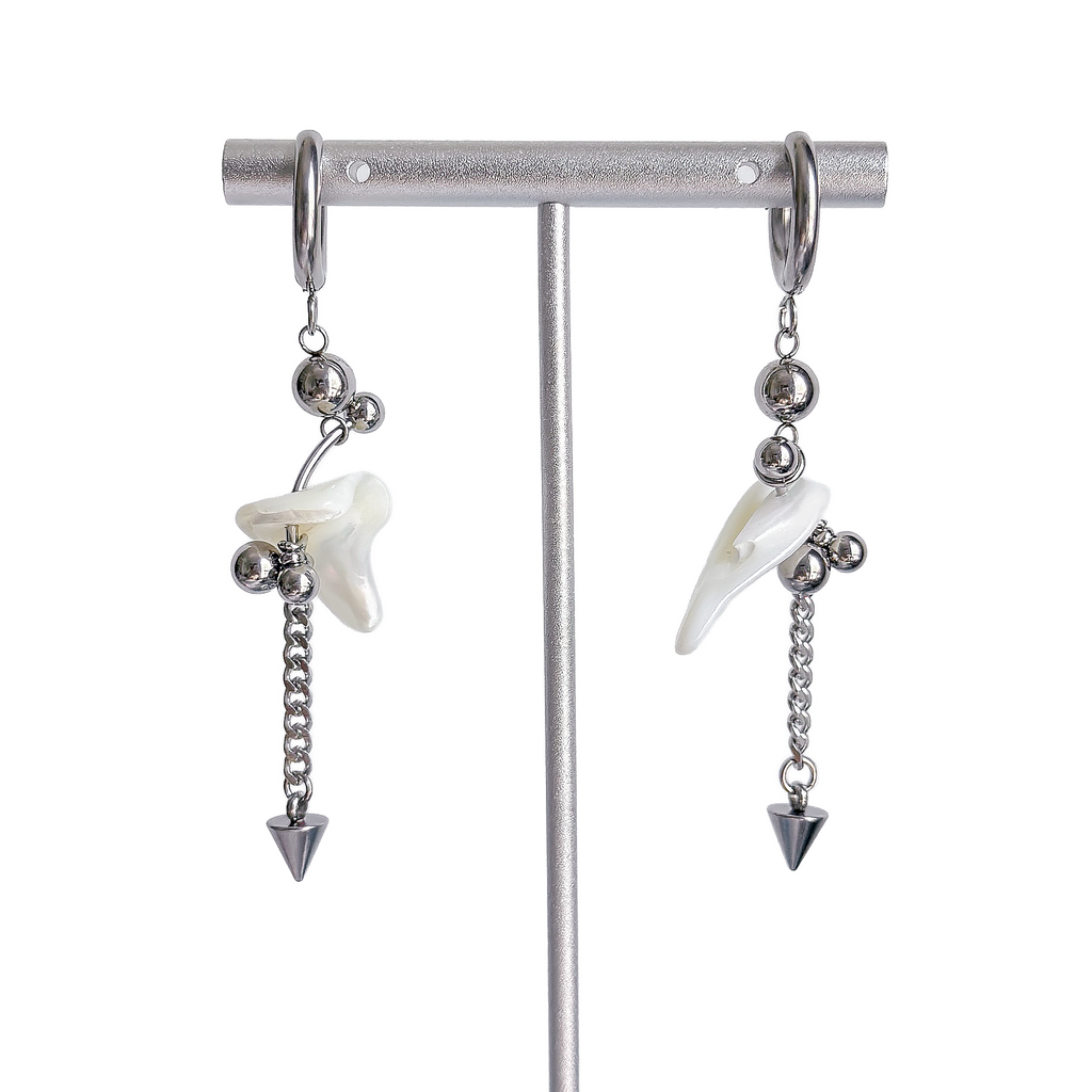 Metal Mix Shell Ear Ring (One of a kind)
