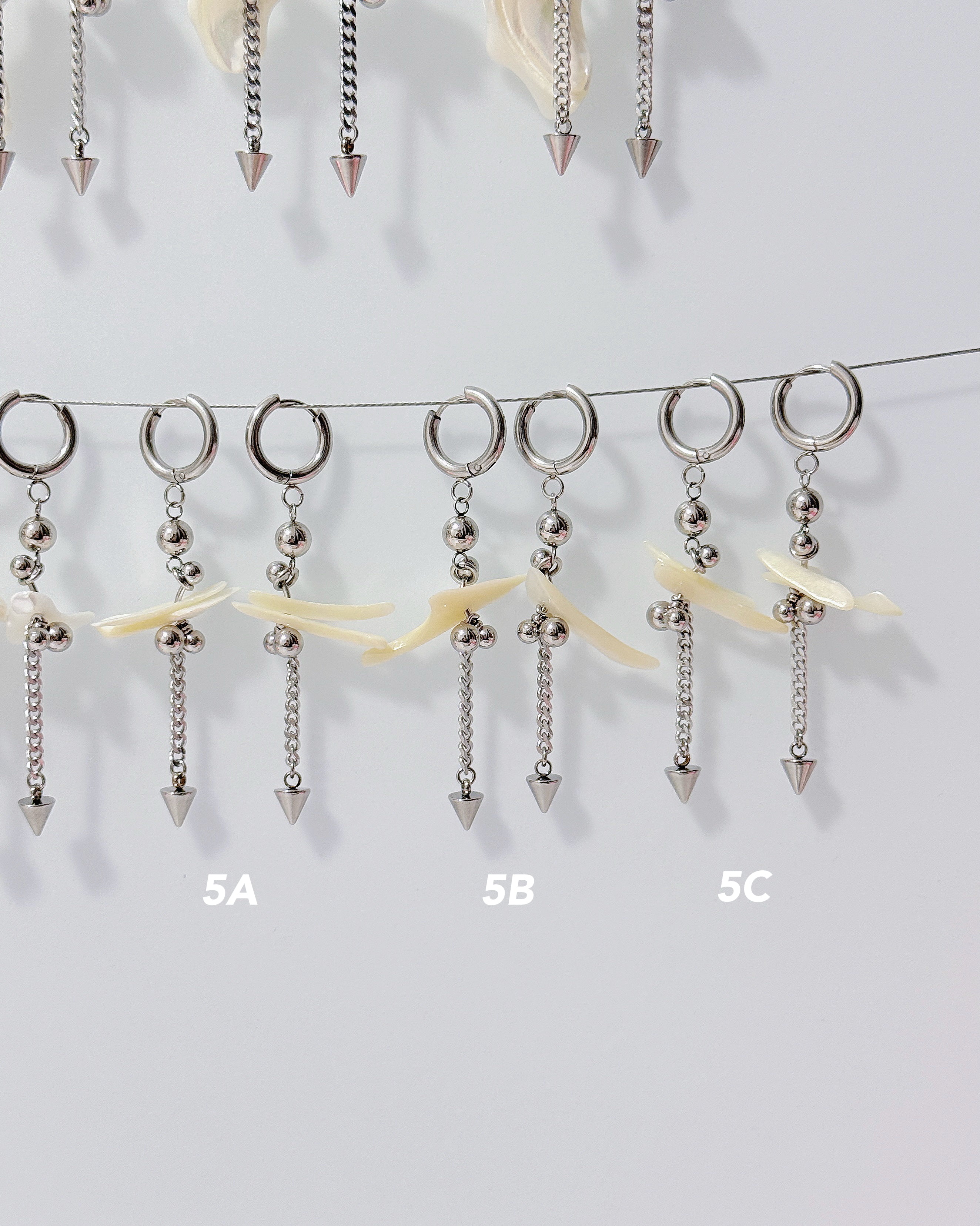 Metal Mix Shell Ear Ring (One of a kind)