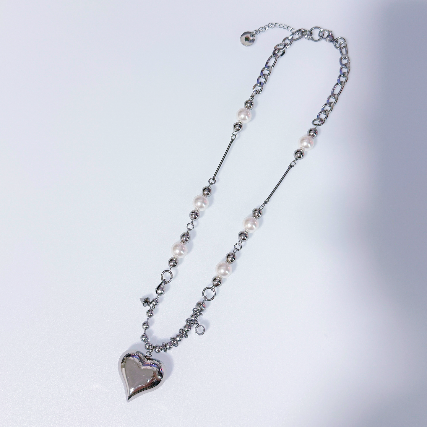 Heart to Heart Necklace with Pearls