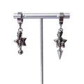 More Stars Ear Ring [Silver/Black]