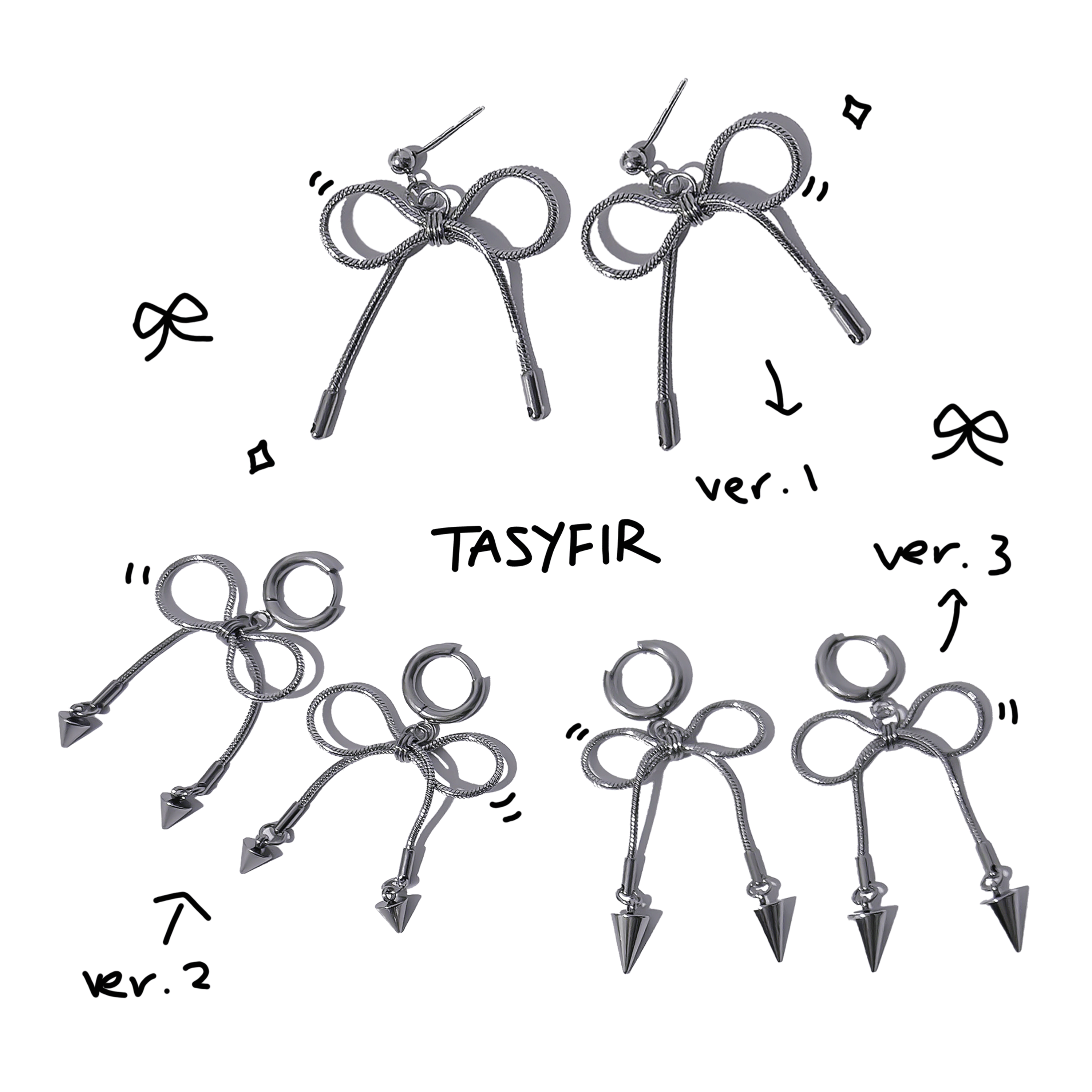 Ribbon Virus Earring