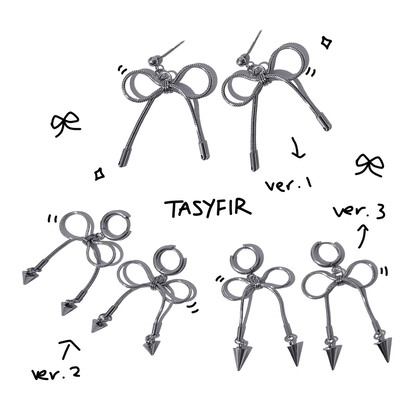 Ribbon Virus Earring with Spikes
